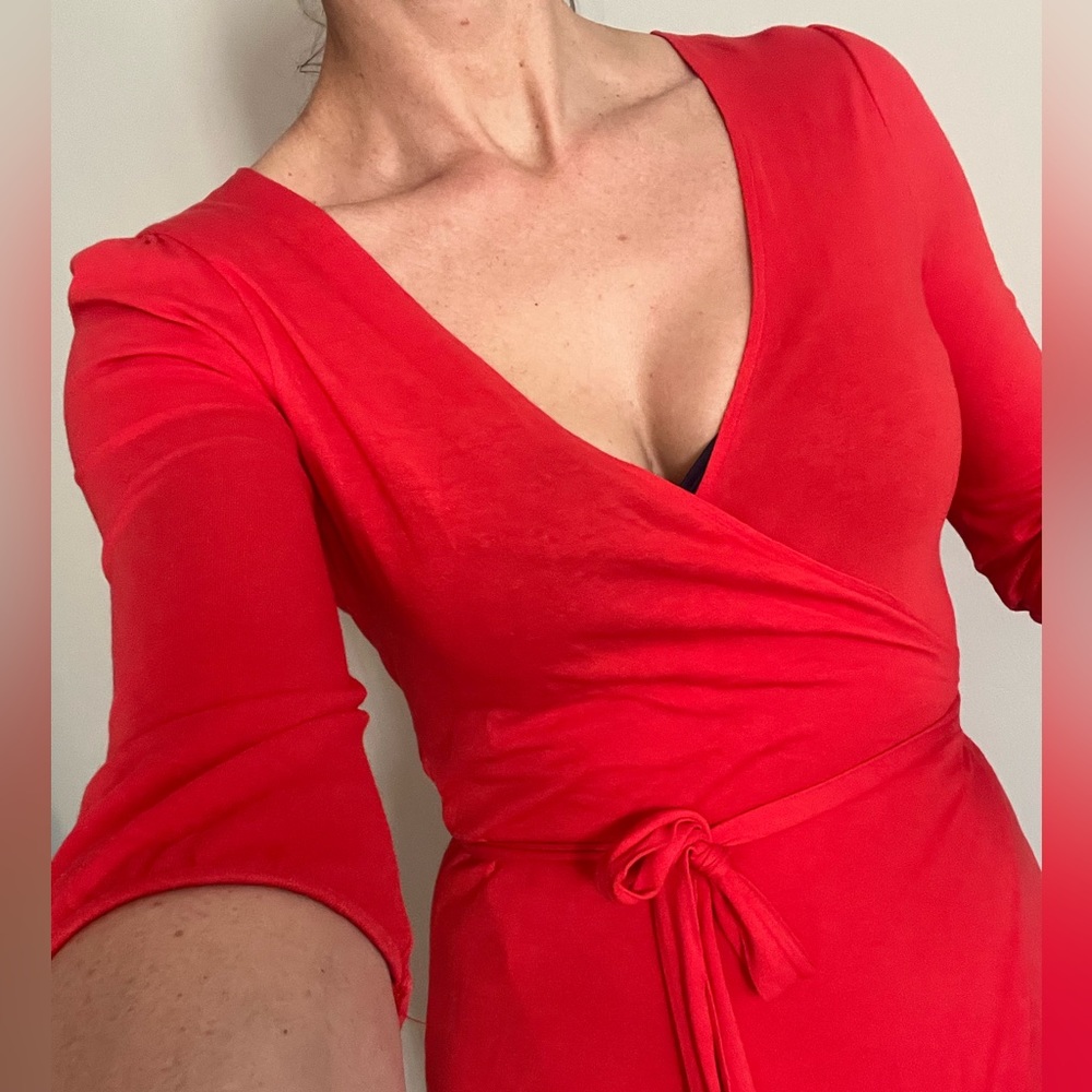Old Navy wrap dress red, sz M